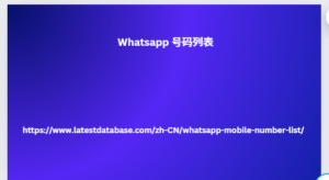 Whatsapp 号码列表